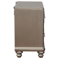 Bling Game 2-drawer Nightstand Metallic Platinum - 204182