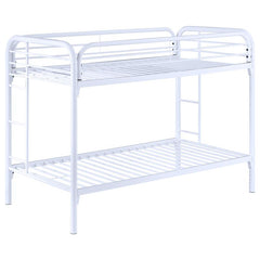 Morgan Metal Twin Over Twin Bunk Bed White - 2256W