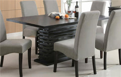 Stanton Rectangle Pedestal Dining Table Black - 102061