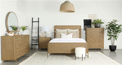 Arini 4-piece Queen Bedroom Set Sand Wash and Natural Cane - 224300Q-S4