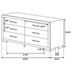 Jessica 5-piece Queen LED Bedroom Set Cappuccino - 200711Q-S5P