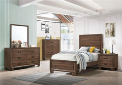 Brandon 5-piece Twin Bedroom Set Warm Brown - 205321T-S5
