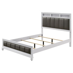Barzini Wood Eastern King Panel Bed White - 205891KE