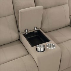 Brentwood Upholstered Motion Reclining Loveseat Taupe - 610282