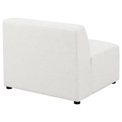 Freddie Upholstered Tight Back Armless Chair Pearl - 551641