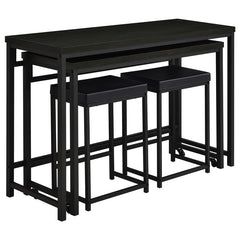 Hawes 4-piece Multipurpose Counter Height Table Set Black - 182724