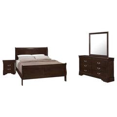 Louis Philippe 4-piece Eastern King Bedroom Set Cappuccino - 202411KE-S4