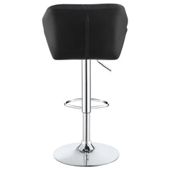 Berrington Adjustable Bar Stools Chrome and Black (Set of 2) - 100425
