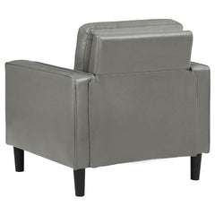Ruth 3-piece Upholstered Track Arm Sofa Set Grey - 508365-S3