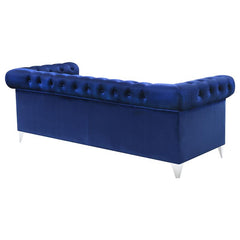 Bleker Upholstered Tuxedo Arm Tufted Sofa Blue - 509481