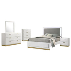 Caraway 5-piece California King Bedroom Set White - 224771KW-S5