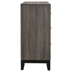 Watson 6-drawer Dresser Grey Oak and Black - 212423