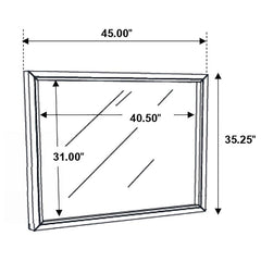Serenity Rectangle Dresser Mirror Rich Merlot - 201974