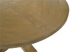 Florence Round Pedestal Dining Table Rustic Smoke - 180200