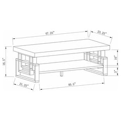Schmitt Rectangular Coffee Table White High Gloss - 705708
