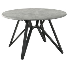 Neil 5-piece Round Dining Set Concrete and Grey - 193801-S5