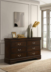 Louis Philippe 6-drawer Dresser Cappuccino - 202413