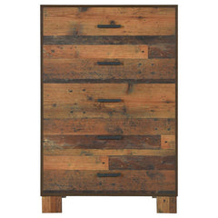 Sidney 5-drawer Bedroom Chest Rustic Pine - 223145