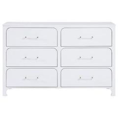 Anastasia 4-piece California King Bedroom Set Pearl White - 224751KW-S4