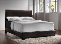 Conner Upholstered Full Panel Bed Dark Brown - 300261F