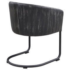 Banner Upholstered Dining Chair Anthracite and Matte Black - 109292