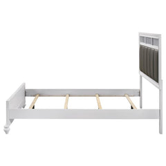 Barzini Wood Eastern King Panel Bed White - 205891KE