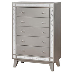 Leighton 5-drawer Bedroom Chest Metallic Mercury - 204925