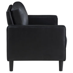 Ruth 3-piece Upholstered Track Arm Sofa Set Black - 508361-S3
