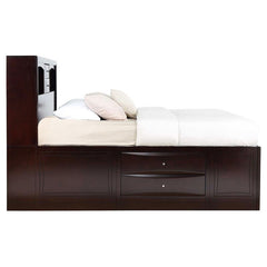 Phoenix 4-piece Eastern King Bedroom Set Cappuccino - 200409KE-S4