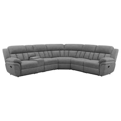 Bahrain 6-piece Modular Reclining Sectional Sofa Charcoal - 609540