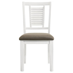 Appleton 5-piece Rectangular Dining Set Brown Brushed and White - 110411-S5