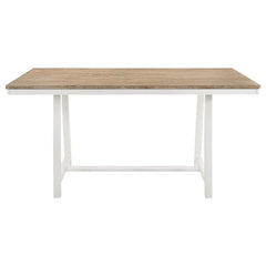 Hollis Rectangular Counter Height Dining Table Brown and White - 122248