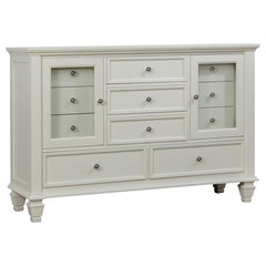 Sandy Beach 4-piece Eastern King Bedroom Set Cream White - 201301KE-S4