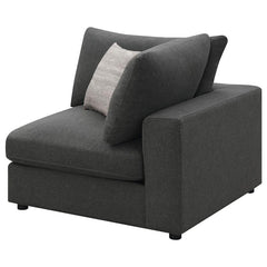 Serene Upholstered Corner Charcoal - 551325