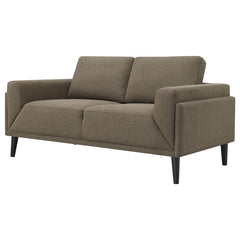 Rilynn Upholstered Track Arm Loveseat Brown - 509522