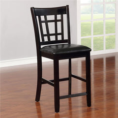 Lavon Upholstered Counter Height Stools Black and Espresso (Set of 2) - 102889