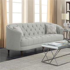 Avonlea Upholstered Sloped Arm Sofa Grey Fabric - 505641