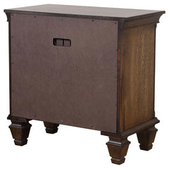 Franco 2-drawer Nightstand with Pull Out Tray Burnished Oak - 200972