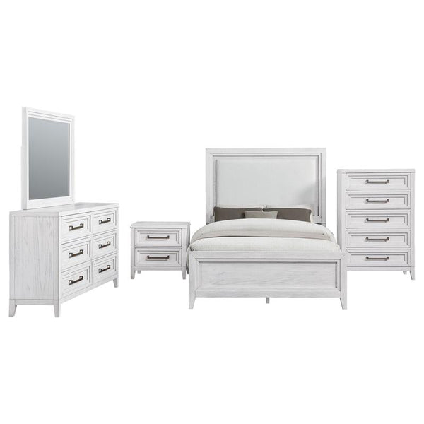 Marielle 5-piece Queen Bedroom Set Distressed White - 224841Q-S5
