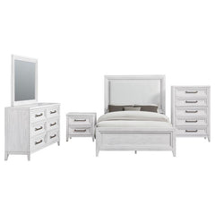 Marielle 5-piece Cal King Bedroom Set Distressed White - 224841KW-S5