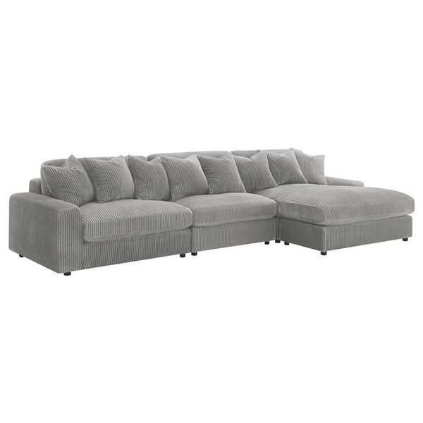 Blaine Upholstered Reversible Chaise Sectional Sofa Fog - 509900-SET