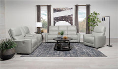 Greenfield Upholstered Power Reclining Loveseat Ivory - 610262P