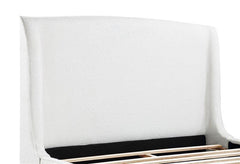 Mosby Upholstered Eastern King Wingback Bed Snow - 306020KE