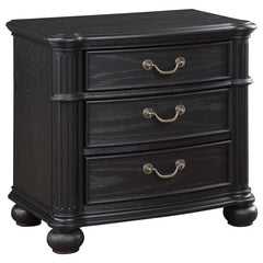 Celina 3-drawer Nightstand Black - 224762