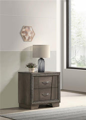 Janine 2-drawer Nightstand Grey - 223552