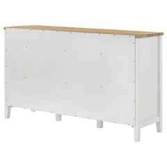 Hollis 2-door Dining Sideboard with Drawers Brown and White - 122245