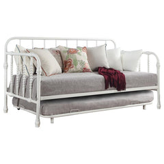 Marina Metal Twin Daybed with Trundle White - 300766