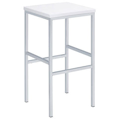 Natividad 5-piece Bar Set White High Gloss and Chrome - 182525