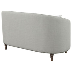 Avonlea Upholstered Sloped Arm Loveseat Grey Fabric - 505642
