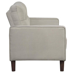 Bowen Upholstered Track Arm Tufted Loveseat Beige - 506786